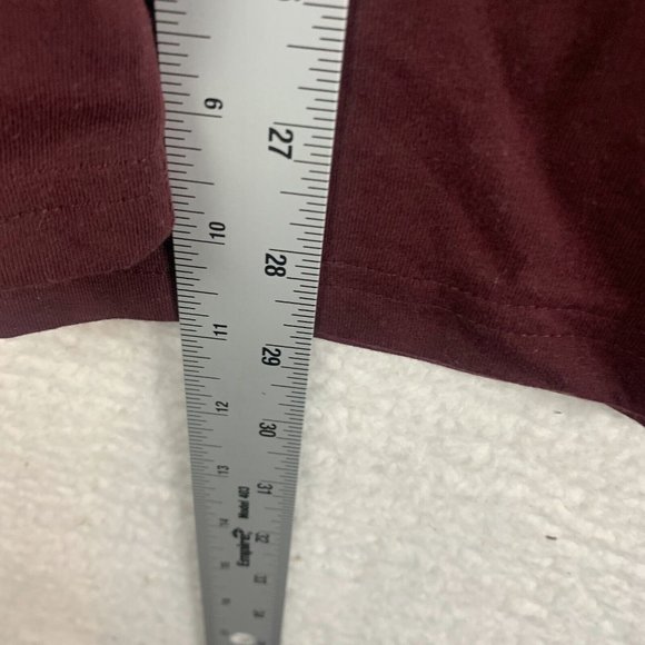 Alpine Design Shirt Men's Medium Burgundy Cotton Crew Neck Long Sleeve 7242 - Picture 6 of 9